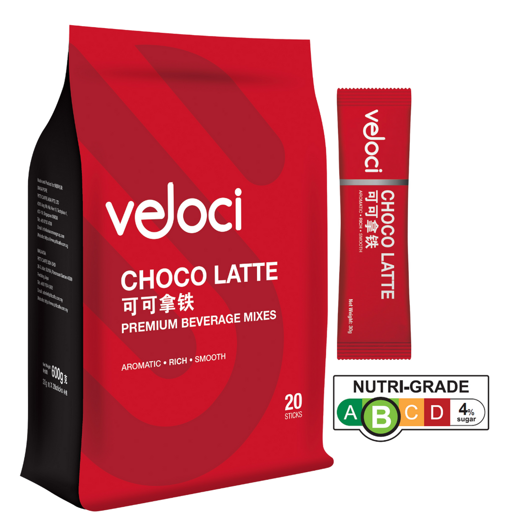 [Buy 2 Get 1 Free] VELOCI Premium Choco Latte [20x30g]