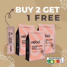 Load image into Gallery viewer, [Buy 2 Get 1 Free] VELOCI Premium Coffee Latte No Added Sugar [20x20g]
